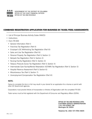 DC Combined Registration Application