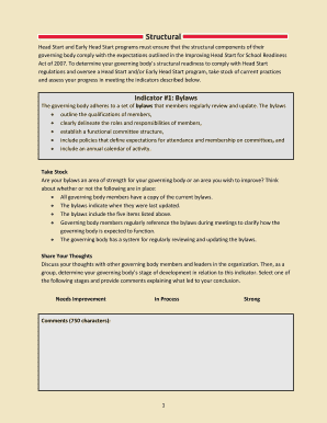 Head Start Governance Readiness Tool
