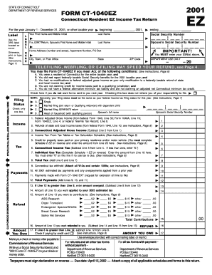 Connecticut Form CT-1040EZ