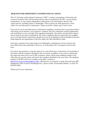 SEC Account Information Confirmation Form