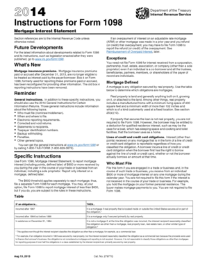 Form 1098 Mortgage Interest Statement