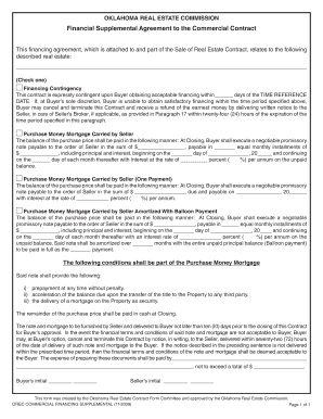 Oklahoma Commercial Real Estate Financing Agreement