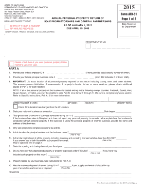 Maryland Annual Personal Property Return