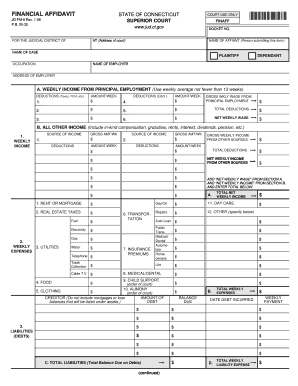 Financial Affidavit Form