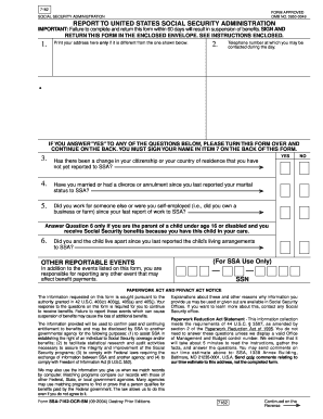 Social Security Administration Form SSA-7162
