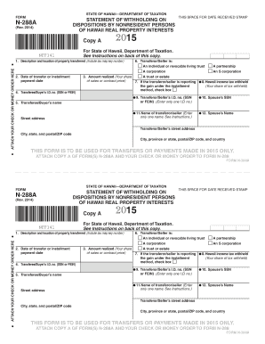Hawaii Form N-288A