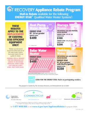 CT Recovery Appliance Rebate Program