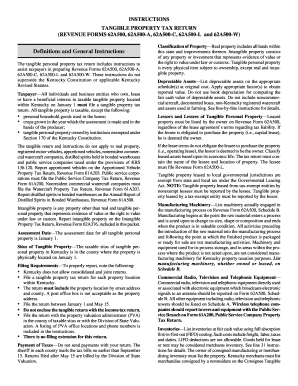 Kentucky Tangible Property Tax Return