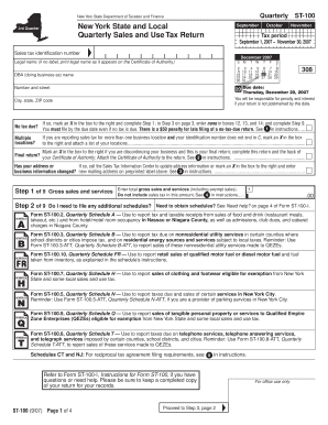 New York State Quarterly Sales and Use Tax Return