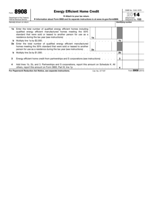 Form 8908 Energy Efficient Home Credit
