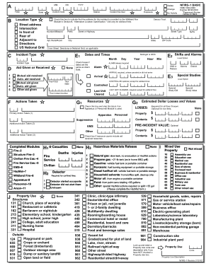 NFIRS-1 Basic Fire Incident Report