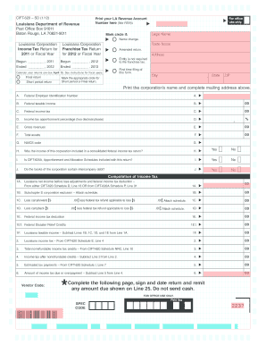 Louisiana Corporation Income Tax Return