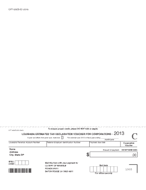 Louisiana Estimated Tax Declaration Voucher