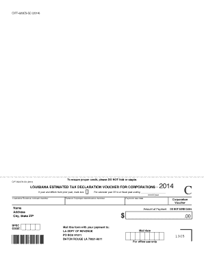 Louisiana Estimated Tax Declaration Voucher