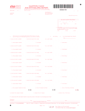 California Quarterly Wage and Withholding Report