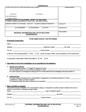 California Conservatorship Referral Form
