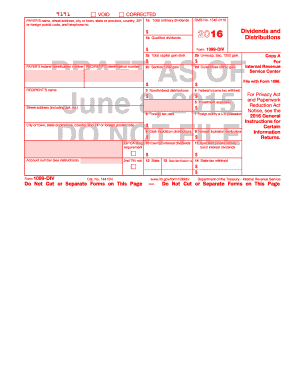 IRS Form 1099-DIV Draft