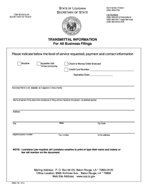 Louisiana Partnership Registration Form