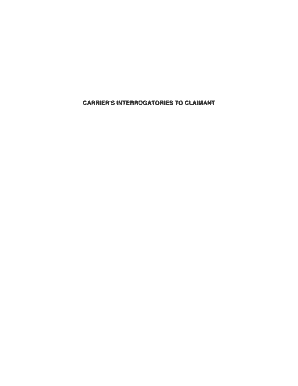 Carrier’s Interrogatories to Claimant