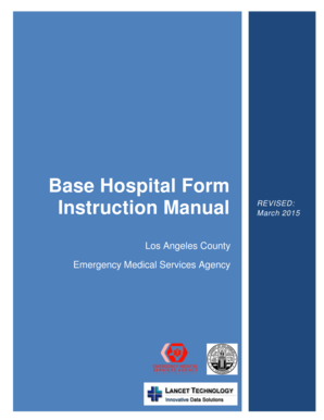 Los Angeles County Base Hospital Form