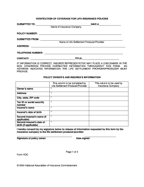 Verification of Coverage for Life Insurance Policies