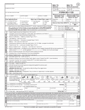 Missouri Corporation Income Tax Return