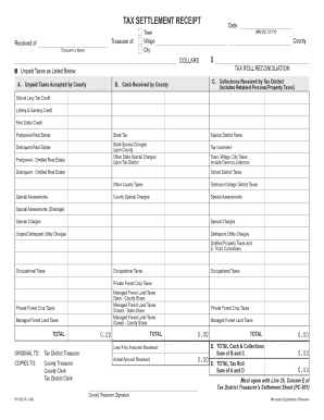 Tax Settlement Receipt