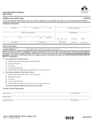401(k) Incoming Rollover Request Form