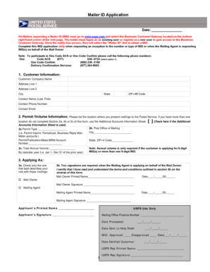 USPS Mailer ID Application