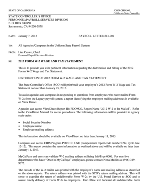 2012 Form W-2 Wage and Tax Statement