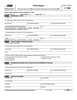 IRS Form 8966 FATCA Report