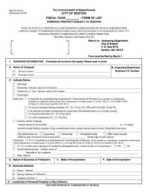Massachusetts State Tax Form 2