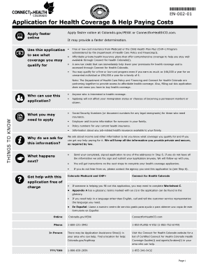 Colorado Health Coverage Application