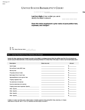 Notice of Post-Petition Mortgage Fees