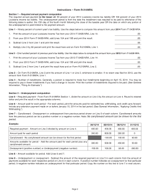 Louisiana Underpayment of Individual Income Tax Penalty Form