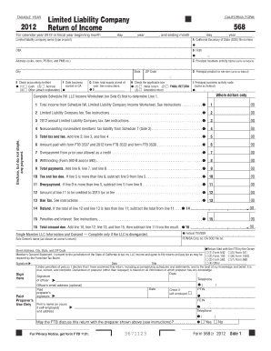 California Form 568 2012