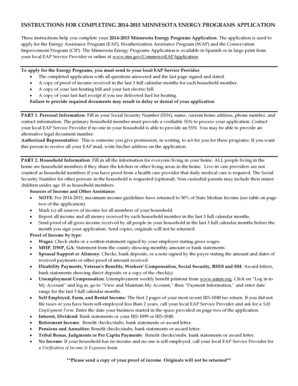 2014-2015 Minnesota Energy Programs Application