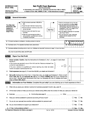 Schedule C-EZ Form 1040