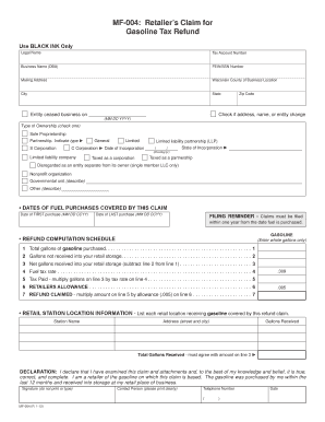 Wisconsin Gasoline Tax Refund Form