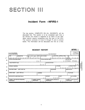 NFIRS-1 Incident Form