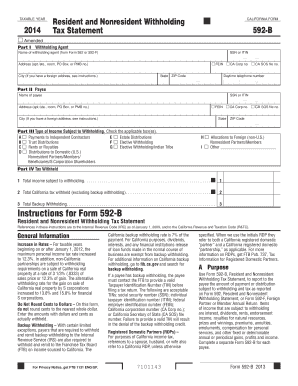 California Form 592-B