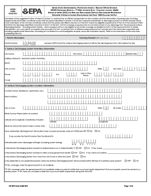 US EPA Form ILG62 NOI