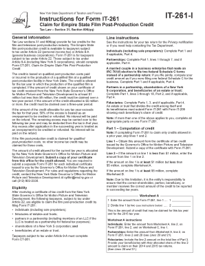 New York Empire State Film Post-Production Credit Form