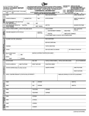 California Vehicle Accident Report