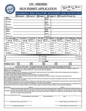 Houston Sign Permit Application