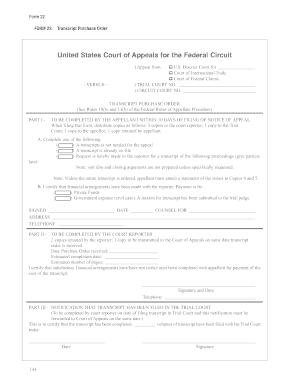 Transcript Purchase Order Form 22