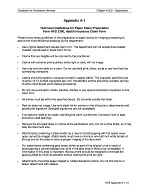 Health Insurance Claim Form HFS 2360