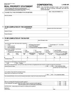 Michigan Real Property Statement L-4182