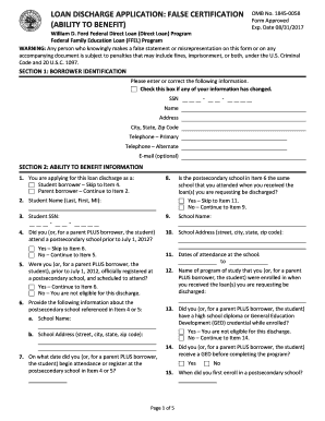 Loan Discharge Application False Certification