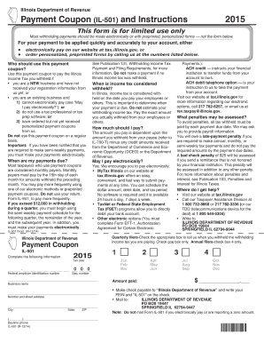 Illinois Income Tax Payment Coupon